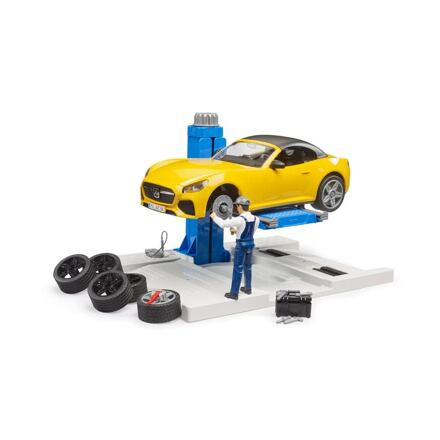 Bruder 62112 Bworld Servisní centrum + Roadster