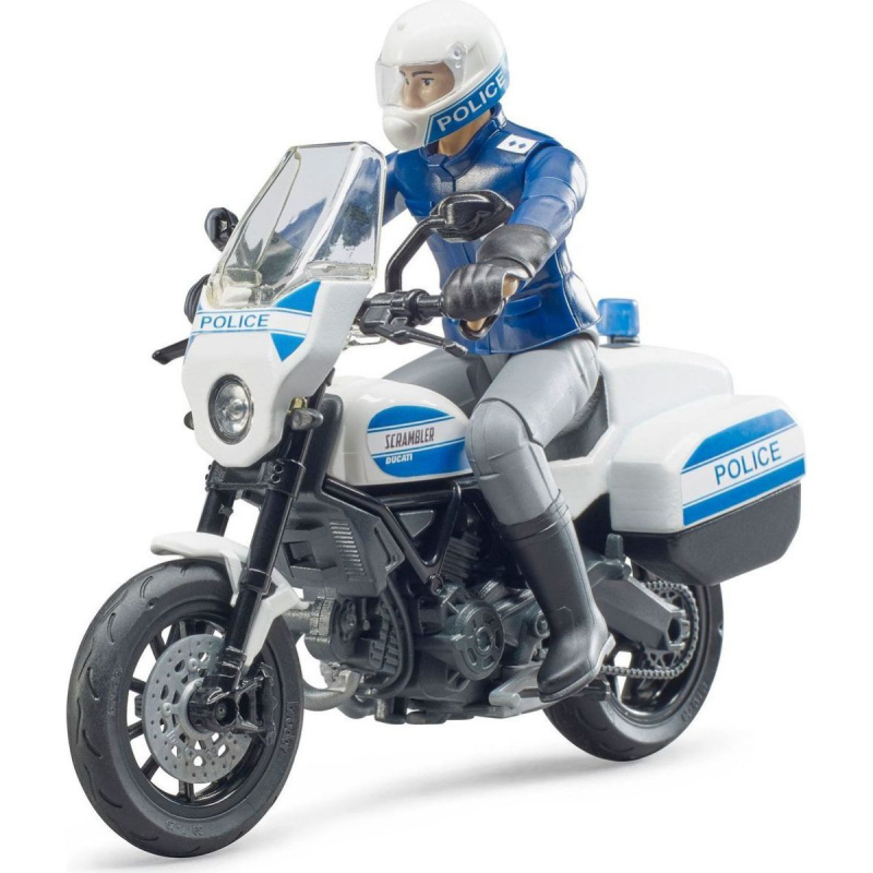 Bruder BWORLD policejní motocykl Ducati Scrambler s jezdcem