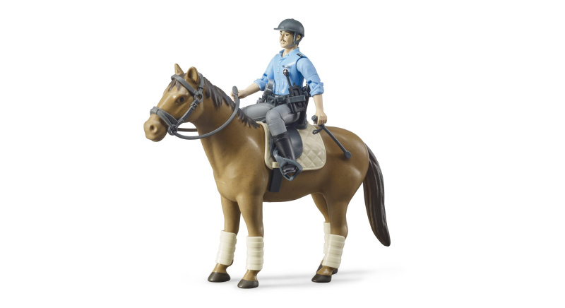 Bruder Bworld policejní modrá čtyřkolka s figurkou