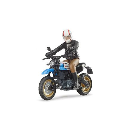 Bruder 63051 BWORLD Motocykl Scrambler Ducati Cafe Racer s jezdcem