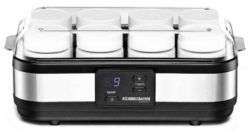 Jogurtovač Rommelsbacher JG 40 / 40 W / 1,2 l / 8 skleniček x 150 ml / stříbrná/černá Varianta: ivi1