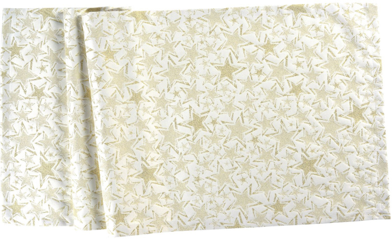 Sander Ubrus Stelle s motivem hvězd, 150 x 250 cm, ecru / gold 885117-07