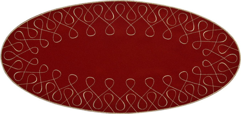 Sander Oválné prostírání Curly, 28 x 58 cm, burgundy 826853-26