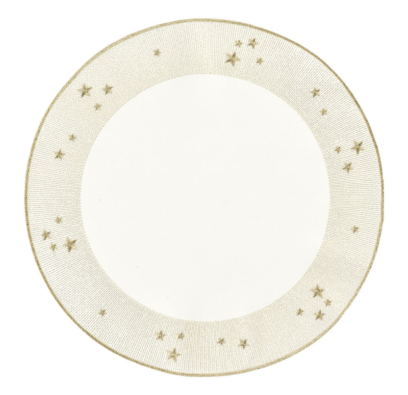 Sander Kulaté prostírání Starlight, 28 cm, ecru 826944-29