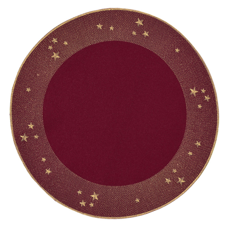 Sander Kulaté prostírání Starlight, Ø 36 cm, burgundy 826945-26