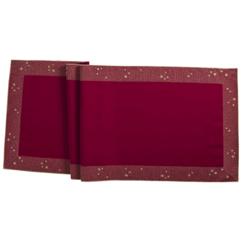 Sander Běhoun na stůl Starlight, 50 x 150 cm, burgundy 826969-26