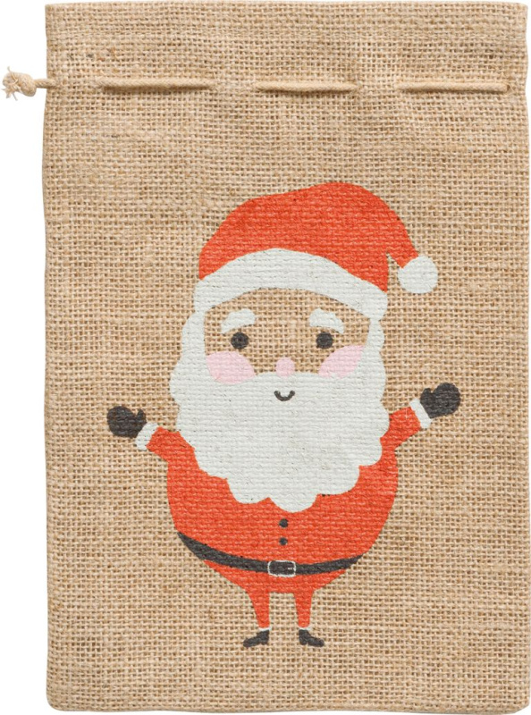 Vánoční jutový pytel - 17 × 25 cm