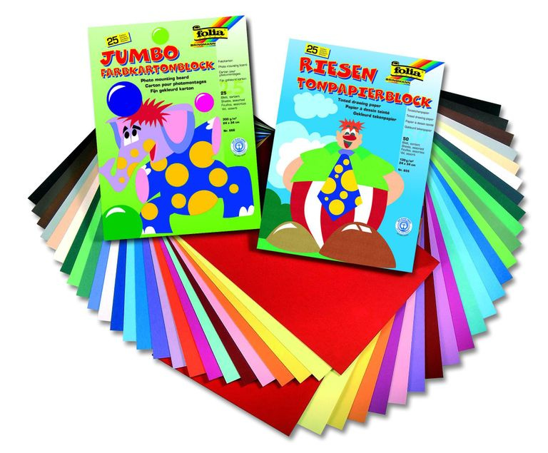Barevné papíry 24 × 34 cm 300 g - sada 25 barev - 25 ks