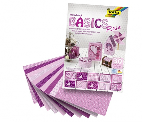 Papír KREATIV sada Basic růžový Folia