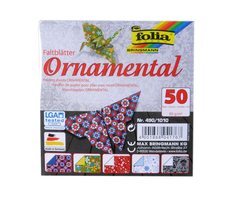 Origami papír Ornamental 80 g/m2 - 20 × 20 cm, 50 archů