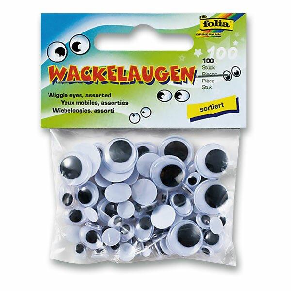 Oči s pohyblivou panenkou mix 6 velikostí, 100 ks