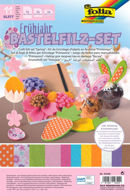 Folia Filcová jarní sada 11 dílů