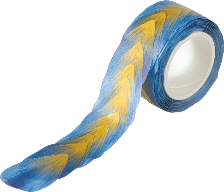 Folia washi samolepky - modré lístky