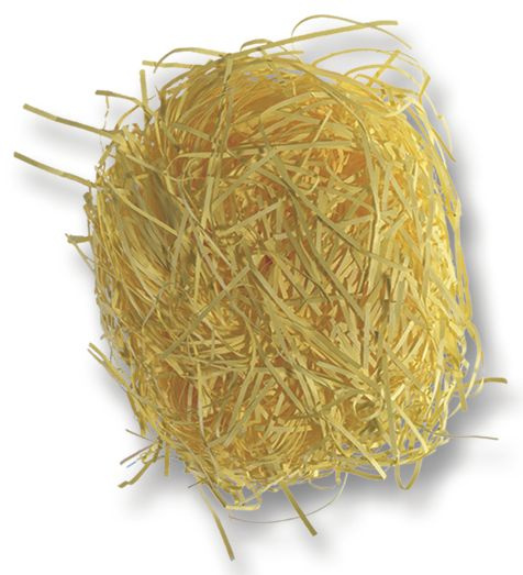 Dekorativní tráva z papíru - 30 g - žlutá