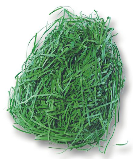 Dekorativní tráva z papíru - 30 g - zelená