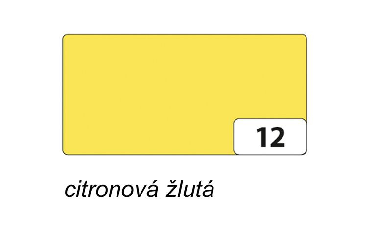 Hedvábný papír 50 × 70 cm, 20 g, 26 listů - barva citronová