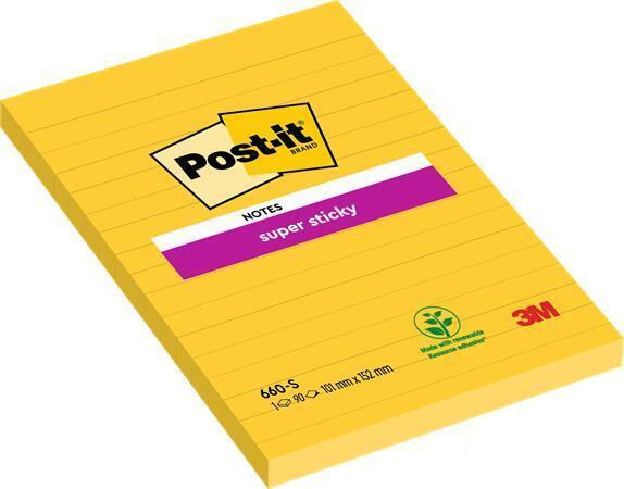 Bloček Post-it Super Sticky 102 x 152 mm