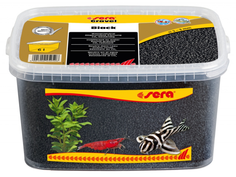 sera GmbH sera Gravel Black 6l (O 2 až 3 mm)