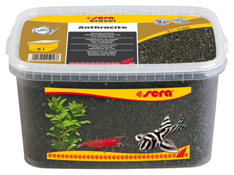 sera GmbH sera Gravel Anthracite 6l (O 1 až 3 mm)