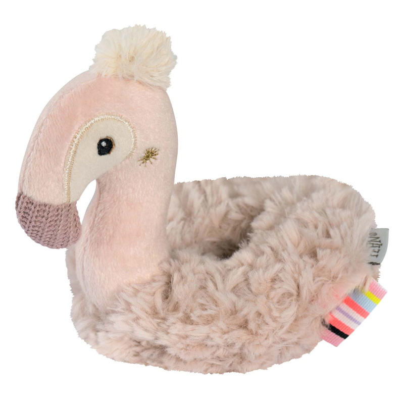 Měkký chrasticí kroužek plameňák Pink