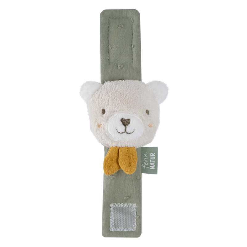 BABY FEHN fehnNATUR Wrist Rattle Bear chrastítko na ruku 1 ks