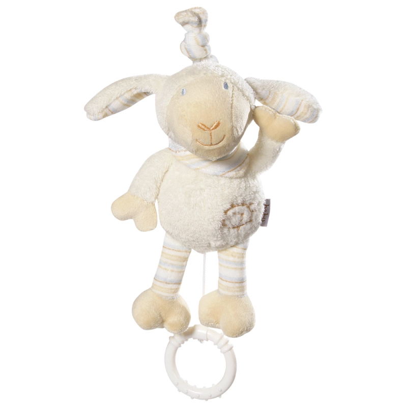 BABY FEHN Music Box Babylove Mini-Sheep kontrastní závěsná hračka s melodií 1 ks