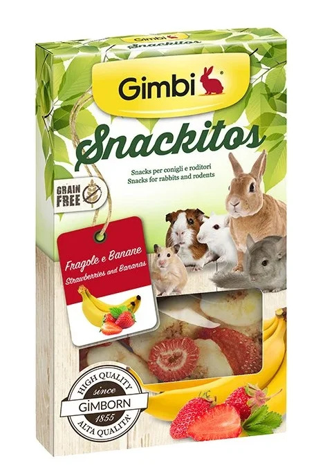 Gimbi Snackitos jahoda + banán 60g