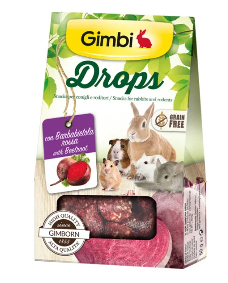 GIMBORN IT Gimbi DROPS pro hlodavce s červenou řepou 50g
