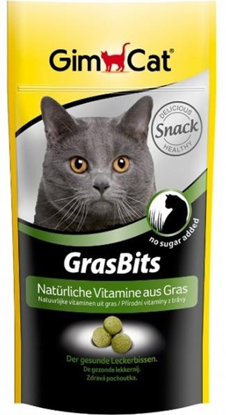 Gimcat Gras Bits tablety s kočicí trávou  40g