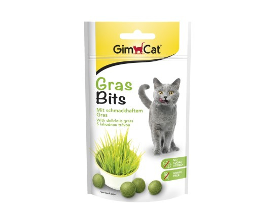 Gimcat Gras Bits tablety s kočicí trávou  40g