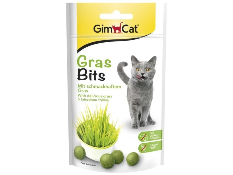 Gimcat Gras Bits tablety s kočicí trávou  40g