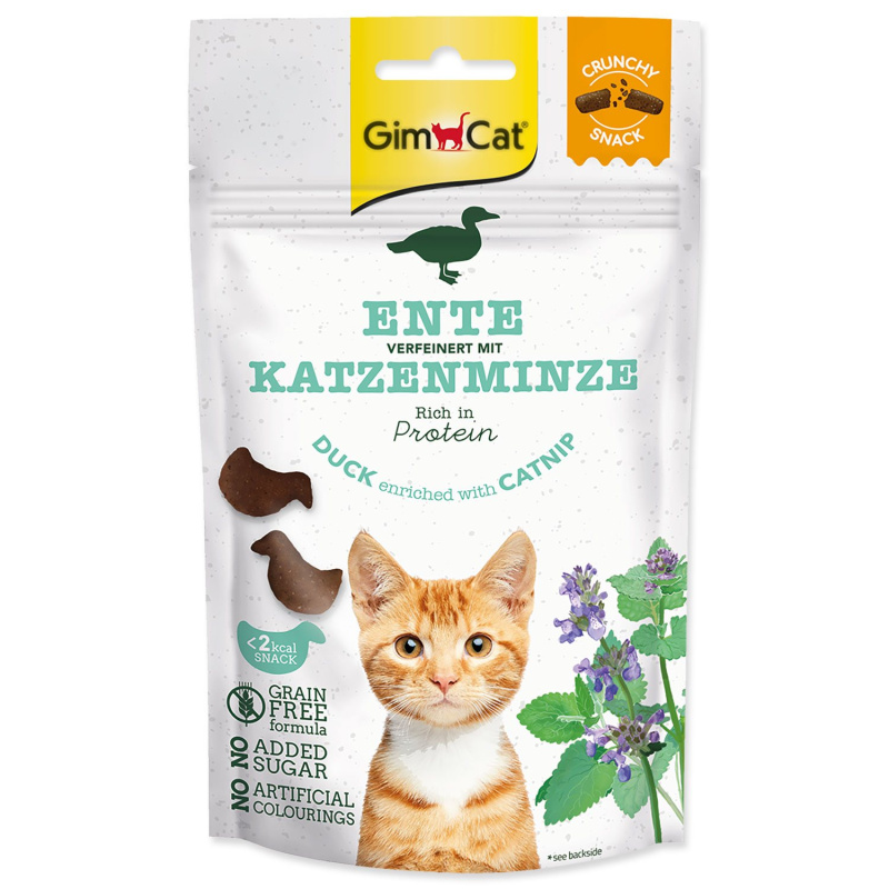 Gimcat Crunchy Snacks kachna s catnipem  50g