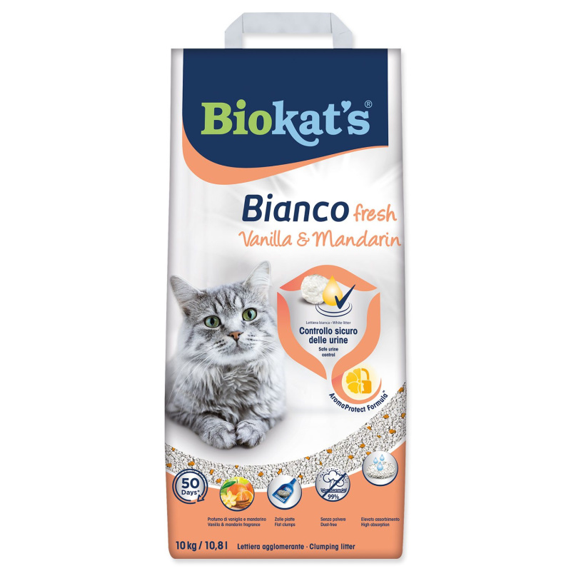 Podest. BIOKATS BIANCO FRESH vanilka a mandarinka 10kg