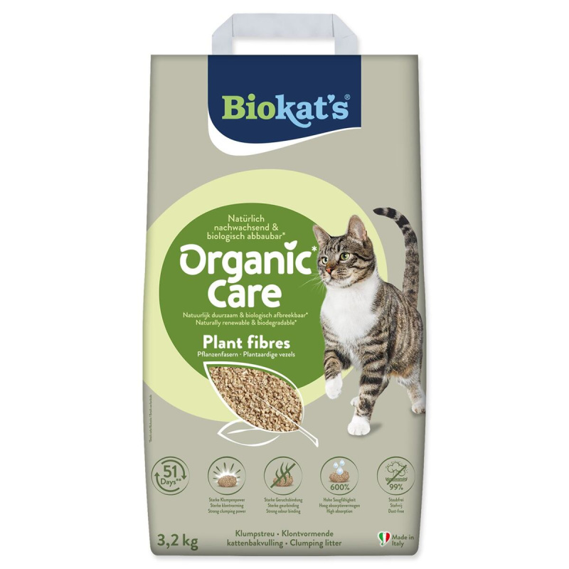Biokat’s Podestýlka Biokat's Organic Care Plant Fibres 3,2 kg