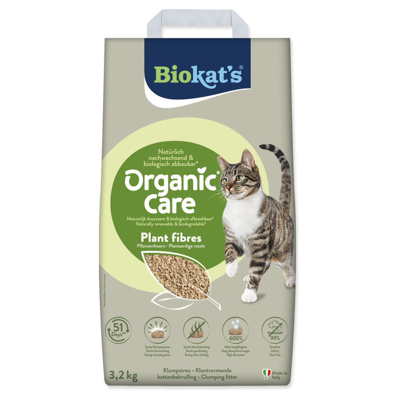 Biokat’s Podestýlka Biokat's Organic Care Plant Fibres 3,2 kg