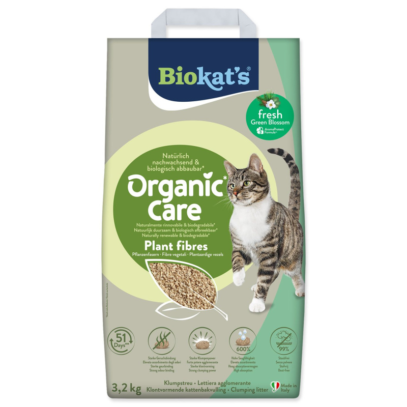 Biokat’s Podestýlka Biokat's Organic Care Plant Fibres Fresh 3,2 kg