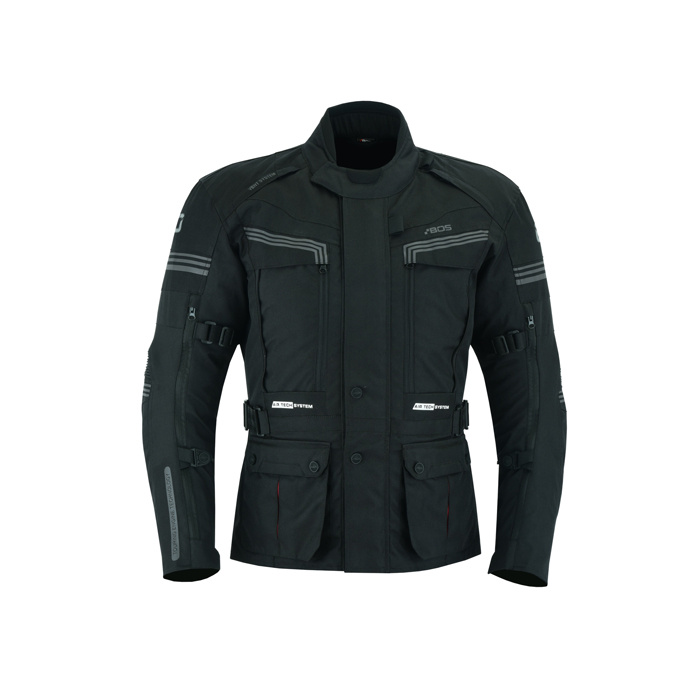 Pánská touringová moto bunda BOS Maximum Black 4XL