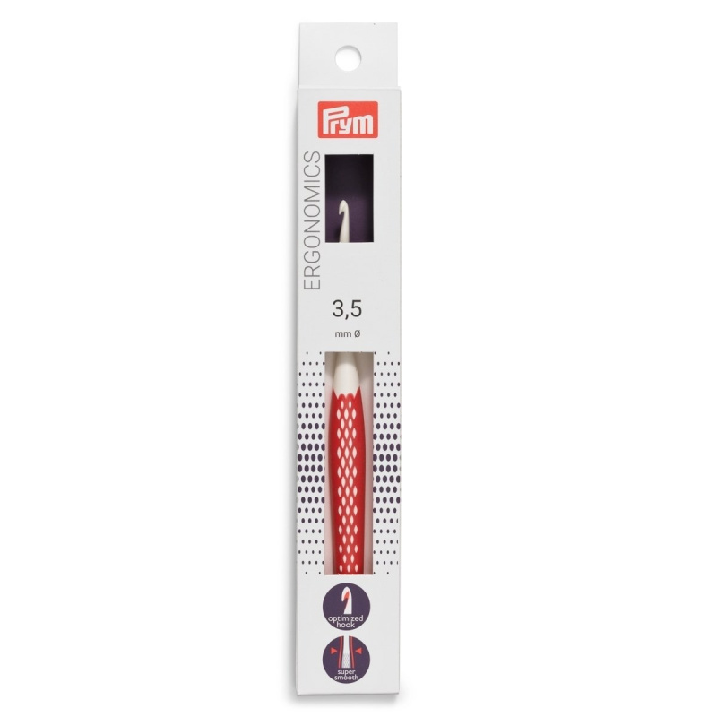 PRYM Háček na háčkování ergonomický plastový PRYM ERGO, velikost 3,5mm, délka 16cm