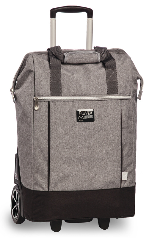 PUNTA nákupní taška na kolečkách s výsuvnou rukojetí - 40L - šedá