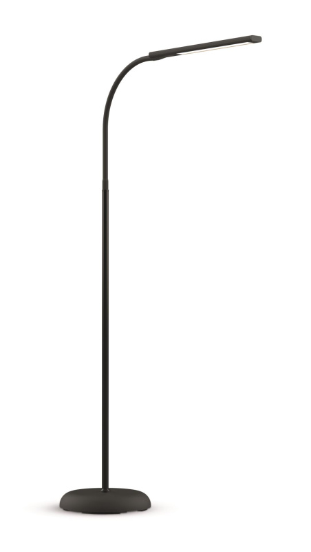 Stojací LED lampa Maulpirro - stmívatelná, černá