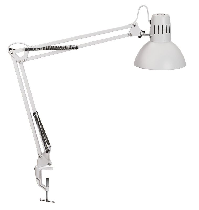 Stolní lampa MAULstudy - k upevnění na stůl, bílá