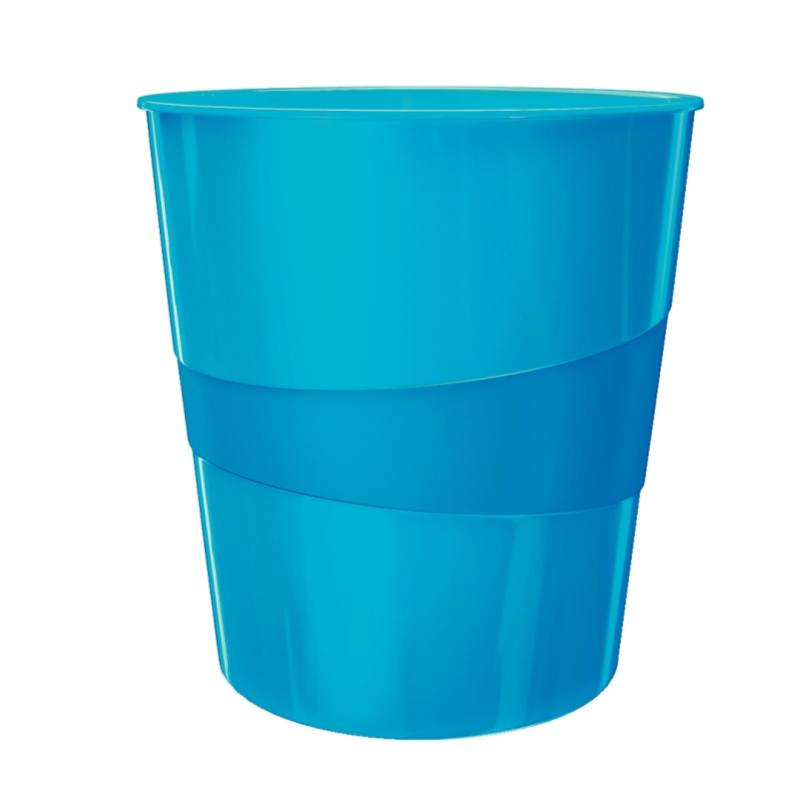 Odpadkový koš LEITZ WOW - plastový, modrý, objem 15 l
