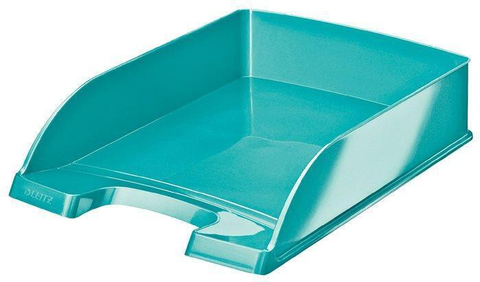 Zásuvka LEITZ WOW - A4, plastová, ledově modrá