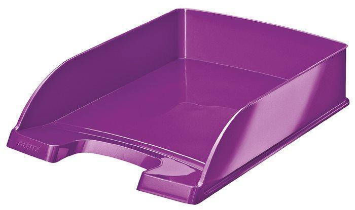 Zásuvka LEITZ WOW - A4, plastová, purpurová