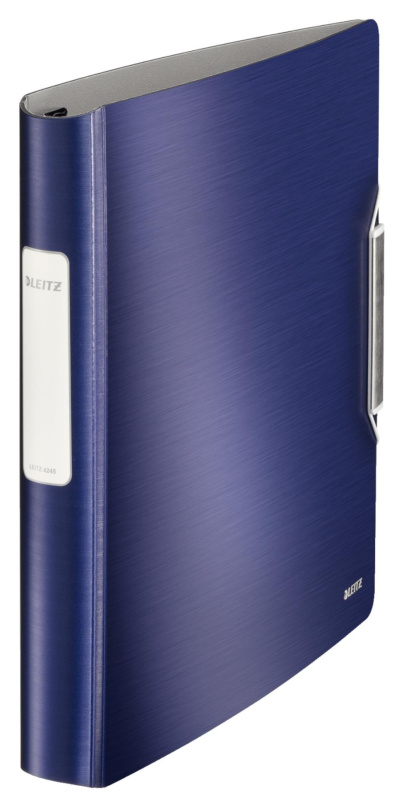 Čtyřkroužkový pořadač LEITZ 180° Active STYLE - A4, mobilní, plastový, hřbet 5,2 cm, titanově modrý