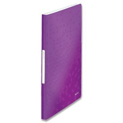Katalogová kniha Leitz WOW - A4, 40 kapes, purpurová