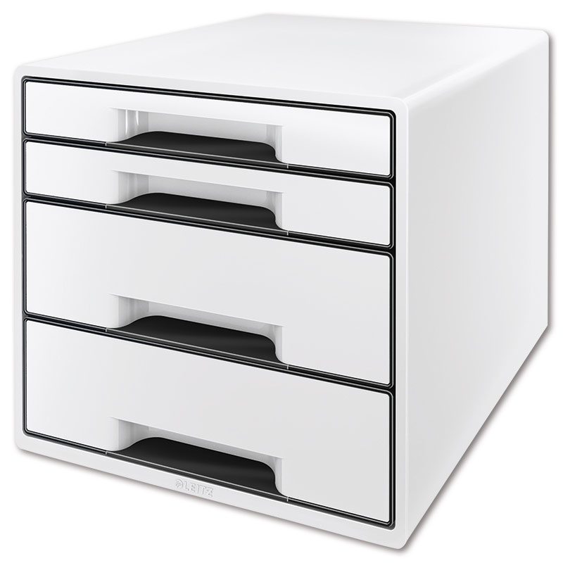 Zásuvkový box Leitz B&W, 4 zásuvky, bílý
