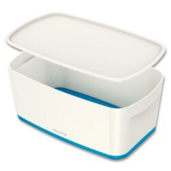 Úložný box s víkem Leitz MyBox, vel.S, bílá/modrá
