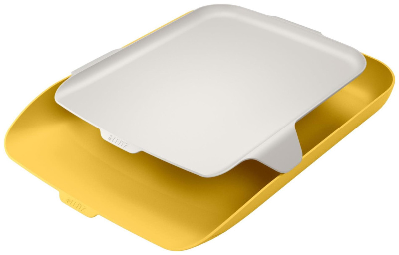 Zásuvka s organizérem Leitz Cosy - plastová, teplá žlutá