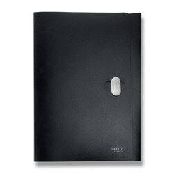 Desky s chlopněmi Leitz RECYCLE - A4, plastové, ekologické, černé